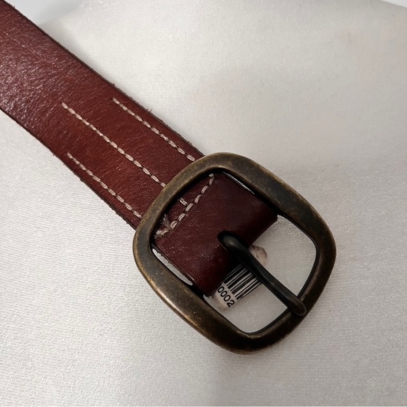 Old Navy Men's Brown Italian Leather Belt Casual Size M made in USA - Picture 1 of 7